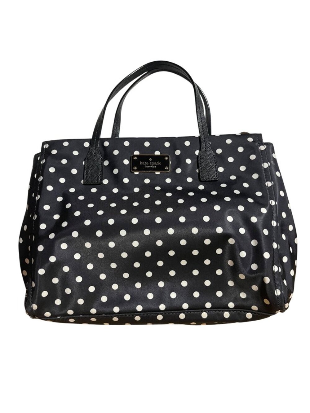 Kate Spade New York Small Loden Blake Avenue Diamond Satchel B/W Polka Dot